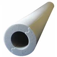 Pipe Insulation: Melamine, Hinged, 1 in Thick, 1 3/8 in ID, For 1 in Pipe, 4 ft Lg, Unfaced, Gray (MPN 0079-0100IP100-PF-0000-00)