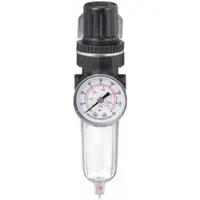 SPEEDAIRE Filter-Regulator: Miniature Series, 1/4 in NPT, 14 cfm, 5 micron, 5 psi to 125 psi, Zinc (MPN 4ZK76)