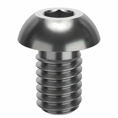 FOREVERBOLT Socket Head Cap Screw: 5/16"-18 Thread Size, 1/2 in Lg, Button, NL-19, Stainless Steel - Button Head Socket Cap Screws