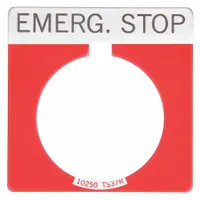 Legend Plate: 30 mm Panel Mounting Size, Square, 1 3/4 in Overall Ht x 1 3/4 in Overall Wd (MPN 10250TS13)