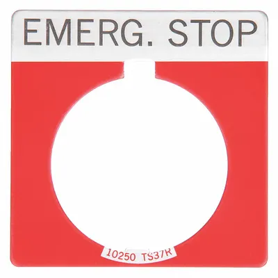 EATON Legend Plate: 30 mm Panel Mounting Size, Square - Push-Button Rings & Plates