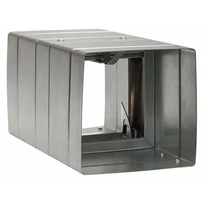 Dayton 7.75"H-W 12"L Spring Fire Dampr w/Sleeve: Dynamic, 7 3/4 in H, 7 3/4 in W - Rectangular Fire Dampers