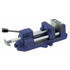 This PALMGREN quick-release drill press vise features a smooth face type for secure clamping without marring finished surfaces. With a 6 in maximum jaw opening and 1 7/8 in throat depth, it is suited for holding workpieces during drilling, tapping, and light milling operations in metalworking and fabrication settings.