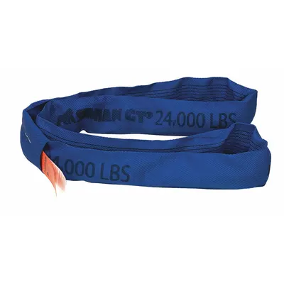 STREN-FLEX SIMIAN GT Round Sling: Type 5, Polyester, Nylon, 8 ft Sling Lg - Abrasion-Resistant Endless Round Slings