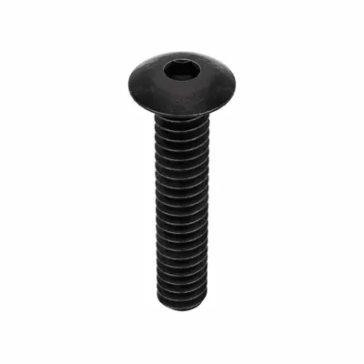 KERR LAKESIDE Socket Head Cap Screw: #10-24 Thread Size, 1 in Lg, Button, Black Oxide - Button Head Socket Cap Screws