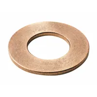 OILITE Thrust Washer: 3/8 in Bore, Bronze, SAE 841, 3/4 in OD, 0.312 in Thick, -35°F to 300°F, 10 PK (MPN TT703-B)