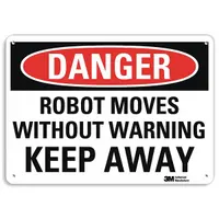 Danger Sign: Plastic, Mounting Holes Sign Mounting, 10 in x 14 in Nominal Sign Size, 0.055 in Thick (MPN U3-1956-NP_14X10)