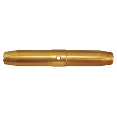 Brass pipe-style turnbuckle body with 4 in overall length. Features #6-40 UNF threads, right-hand and left-hand, for adjusting tension in rigging, cables, or rods without twisting the assembly. Working load limit 800 lb.