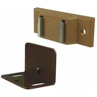 Door Catch: Plastic, Magnetic, 2 in Ht, 11/16 in Wd