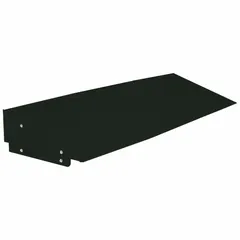 This slope-top component is designed for standard lockers with a 45-inch width. Constructed from steel with a powder-coated finish, it measures 45 x 15 x 5 inches. The sloped surface prevents debris accumulation on locker tops, promoting cleanliness in storage areas.