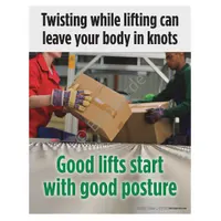 Safety Poster: 22 in x 17 in Nominal Sign Size, No Protective Coating, Write on Surface, English (MPN P4782)