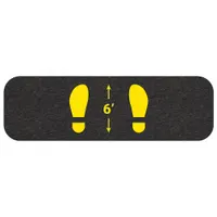 PIG Floor Sign Mat: 6', 26 in x 8 in, 26 in Overall Wd, 8 in Overall Lg, Drying, Smooth, Black, 6 PK (MPN GMM82001-BK)