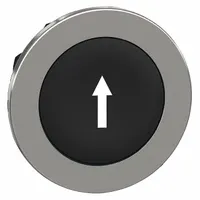 SCHNEIDER ELECTRIC Push Button Head: 30 mm Panel Size, Non-Illuminated, Metallic, Down Arrow, Black (MPN ZB4FA335)