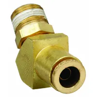 Push-Fit Elbow Fitting: 1/4 in OD x 1/4 in Pipe Fitting Size, Push-to-Connect x NPTF, Brass, Adapter (MPN 1880X4X4S)