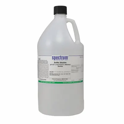 SPECTRUM Buffer - pH 4.01: Lab, 4 L Volume, Liquid, pH 4.01 +/- 0.01 @ 25°C, Plastic - pH Buffers