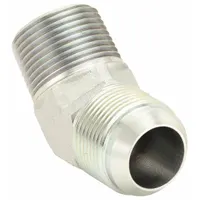 Hydraulic Hose Adapter: 3/4 in x 3/4 in Fitting Size, Male x Male, NPTF x JIC, Rigid, 45° Elbow (MPN 2023-12-12S)