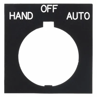 EATON Legend Plate: 30 mm Panel Mounting Size, Rectangular - Push-Button Rings & Plates
