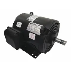Open drip proof (ODP) enclosure with rigid base mount. 5 hp, 1760 RPM, 230/460V AC, 3-phase. Full load current 12.7/6.33 A. Suitable for pumps, fans, conveyors, and compressors in clean, dry industrial environments.