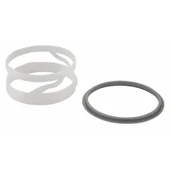 This GROHE guide and slide ring is a replacement part for Universal series hand showers. It includes an O-ring and is used to secure the shower head on the slide bar while preventing leaks. Suitable for bathtub and shower installations requiring a universal O-ring type guide and slide ring.