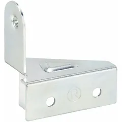 Replacement eyeshield bracket for Dayton bench and pedestal grinders. Designed for right-hand mounting to position the eyeshield on the right side of the machine. Used to support the eyeshield for operator protection during grinding operations.