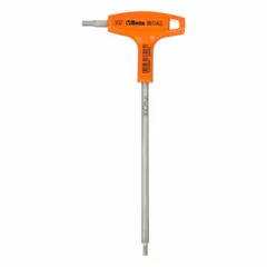 This stainless steel hex key features a 5/32 in SAE tip size and a long arm length of 5 1/2 in with a satin finish. Designed for turning hex socket screws at an angle up to 25 degrees off-axis, it is suited for accessing fasteners in confined spaces during assembly, maintenance, and repair tasks.