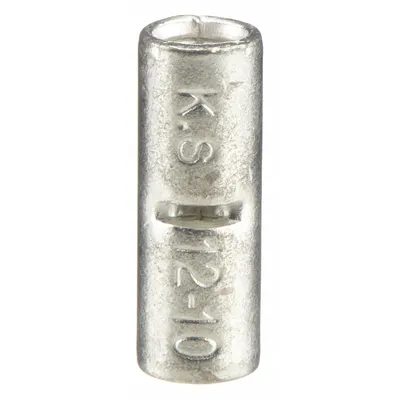 OEM Butt Splice Connector: Bare, For Wire Size 12 AWG – 10 AWG, 600 V - Non-Insulated Butt Splice Connectors