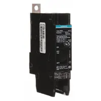 Single-pole bolt-on miniature circuit breaker rated 45 A at 277V AC. Provides overcurrent protection for branch circuits in electrical distribution systems. Suitable for use in Siemens P1 panelboards and similar applications