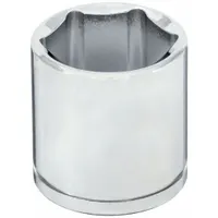 WESTWARD Flex Socket: 3/8 in Drive Size, 1 in Socket Size, 6-Point, Std, Chrome, Tether Ready
