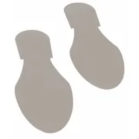 Floor Marking Tape: Footprint, Solid, Gray, No Legend, 3 1/2 in x 9 1/2 in, 50 mil Tape Thick, 50 PK (MPN GRYFTPRT)