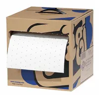 PIG Sorbent Roll: 100 ft Lg, 10 in Wd, Polypropylene, White, 100 ft Roll Lg, 10 in Roll Wd, 2 PK (MPN MAT427)