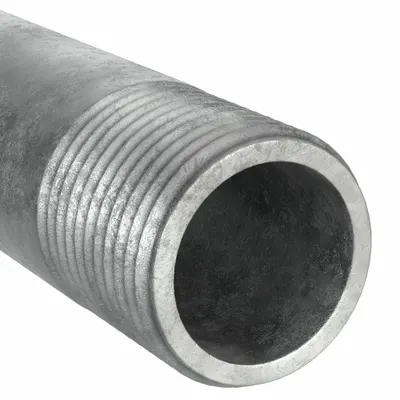 OEM Pipe: 1/2 in Nominal Pipe Size, 10 ft Lg, Schedule 40, Galvanized Steel - Schedule 40 Threaded on Both Ends Pipe & Pipe Nipples