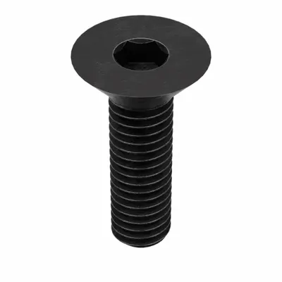 KERR LAKESIDE Socket Flat Head Screw: 3/8"-16 Thread Size, 1 in Lg, Flat, Black Oxide - Flat Head Socket Cap Screws