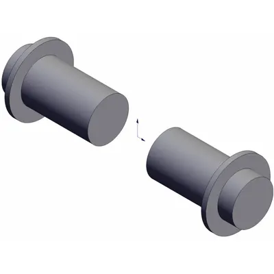 SMC Mounting Bracket: Trunnion Mount Type, Fits 40 mm Bore Dia, Carbon Steel - Trunnion Mounting Pins