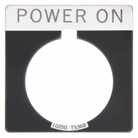Legend Plate: 30 mm Panel Mounting Size, Square, 1 3/4 in Overall Ht x 1 3/4 in Overall Wd (MPN 10250TS80)