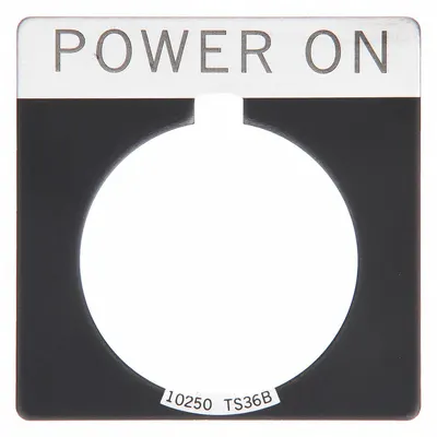 EATON Legend Plate: 30 mm Panel Mounting Size, Square - Push-Button Rings & Plates