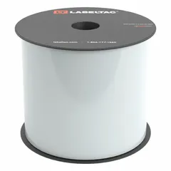 Continuous vinyl label roll for use with LabelTac 4 Pro printers. Clear gloss finish suitable for indoor and outdoor applications. Provides durable labels for equipment identification, pipe marking, and safety signage.