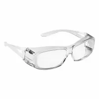 SELLSTROM Safety Glasses: Amber Lens, Frameless, Hard Coat, Clear Frame, XM330 Series (MPN S73601)