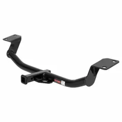 This CURT Class II hitch is made of powder-coated carbon steel and fits a Pontiac Vibe without drilling. It has a gross trailer weight capacity of 2,500 lb and a gross vehicle weight capacity of 2,500 lb, suitable for towing small trailers, cargo carriers, or bike racks.