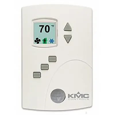 KMC CONTROLS Controller: BACnet MS/TP, Fan Coil Units, Includes Onboard Occupancy Sensor - BACnet MS/TP Protocol