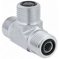 Hydraulic Hose Adapter: 3/8 in x 3/8 in x 3/8 in Fitting Size, Male x Male x Male, ORS x ORS x ORS (MPN FF1898T0606S)