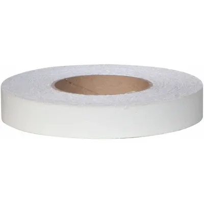 CONDOR Clear Anti-Slip Tape: Coarse Abrasive, 60 Grit Size, Solid, Clear, 1 in x 60 ft - Heavy Traffic UV-Resistant Antislip Tape