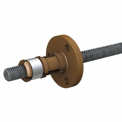 PBC LINEAR Precision Lead Screw with Anti-Backlash Nut - Precision Lead Screws with Anti-Backlash Nuts