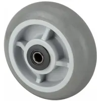 APPROVED VENDOR Caster Wheel: 6 in Wheel Dia., 2 in Wheel Wd, Rubber, 450 lb Load Rating, Gray