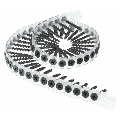 SENCO Drywall Screw: Drywall Screw, #6 Screw Size, 1 1/4 in Lg, Steel, Phosphate - Drywall Collated Screws