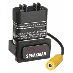 This plastic sensor module operates at 3V and measures 3 3/4 inches in overall length. It is a replacement control module for touch-free faucet operation in commercial restrooms, laboratories, or clean rooms.