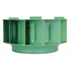 This Dayton wheel is a replacement component for HVACR fans, filters, and ventilation systems. It is designed to maintain airflow in commercial or industrial heating, cooling, and ventilation equipment. Compatible with manufacturer part number 1DYK7.