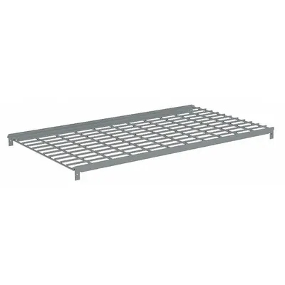 TENNSCO Shelf: 48 in x 24 in, 500 lb Load Capacity, Steel, 5 ga Decking, Gray - Wire Decking Shelf Kits for Boltless Shelving