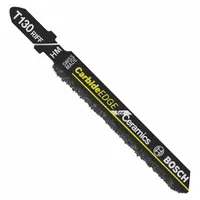 BOSCH Jigsaw Blade: 3 1/4 in Blade Lg, Carbide Grit, Carbide, Rigid for Straight Cuts Cutting Edge (MPN T130RF1)