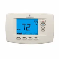 EMERSON Low Voltage Thermostat: Heat and Cool, Manual, 7 Day, Horizontal, Rectangle, Horizontal (MPN 1F95EZ-0671)