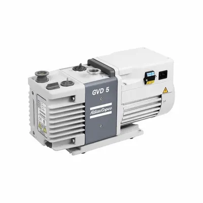 ATLAS COPCO GVD5 Lubricated Rotary Vane Vacuum Pump, 220-240V/1Ph/50/60Hz - Lubricated Rotary Vane Vacuum Pumps